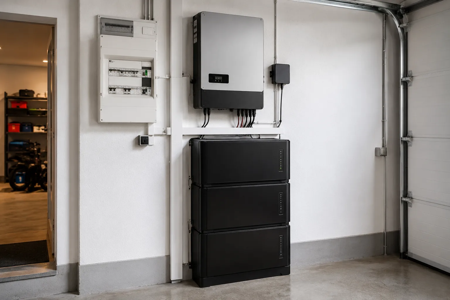 Batterie LFP empilable installée dans un local technique