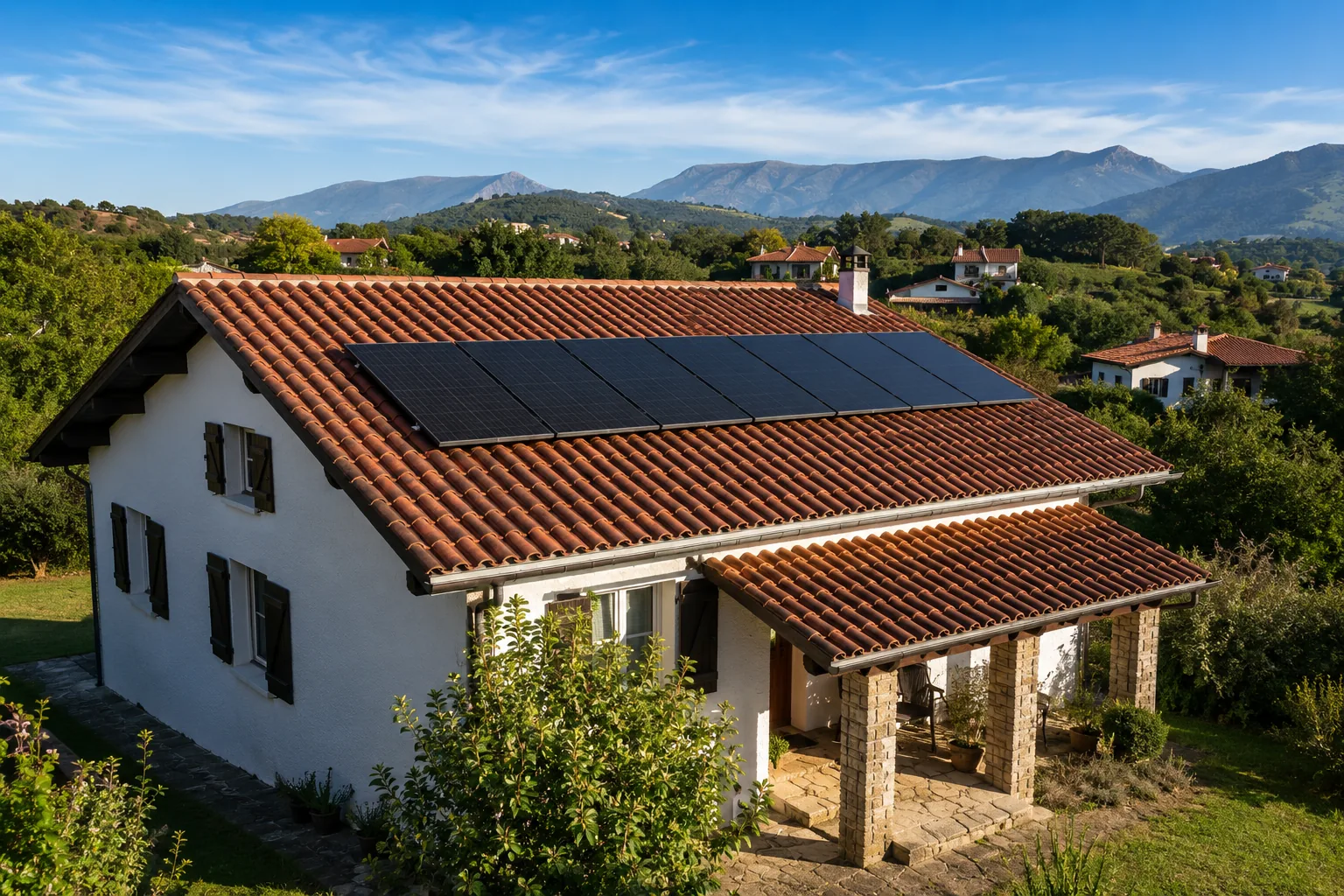 Kit Essentiel 3 kWc + batterie 5 kWh installé sur maison côte basque
