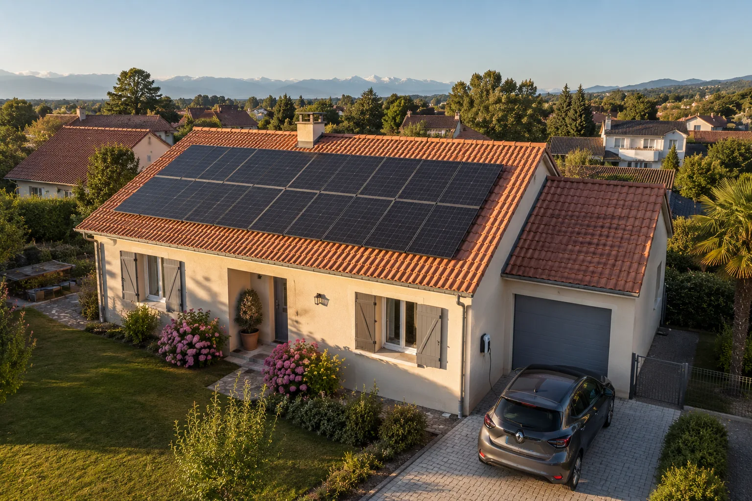 Kit Référence 6 kWc + batterie 10 kWh installé sur maison béarnaise à Pau